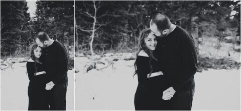 SNOWBASIN MATERNITY PHOTOGRAPHY TYMBER JOSH1 700x324(pp w480 h222) - Snowy Utah Mountain Maternity Portraits