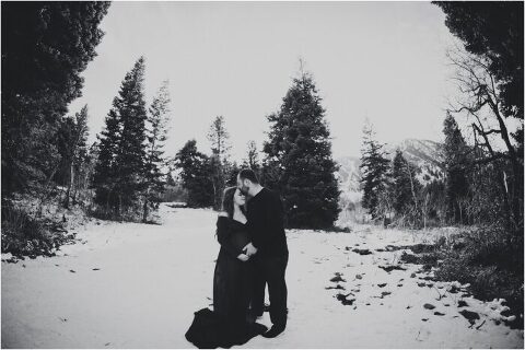 SNOWBASIN MATERNITY PHOTOGRAPHY TYMBER JOSH26 700x468(pp w480 h320) - Tender Winter Kiss | Snowbasin Maternity Session