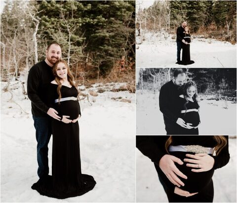 SNOWBASIN MATERNITY PHOTOGRAPHY TYMBER JOSH7 700x600(pp w480 h411) - Cozy Winter Maternity Portraits at Snowbasin
