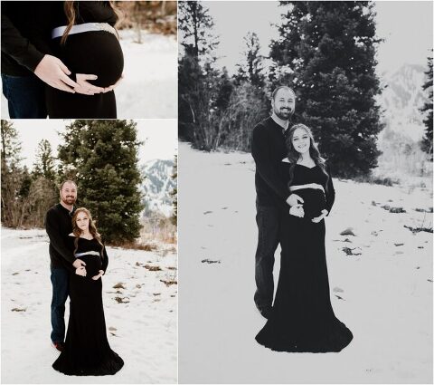 SNOWBASIN MATERNITY PHOTOGRAPHY TYMBER JOSH9 700x620(pp w480 h425) - Snowbasin Utah Winter Maternity Photography