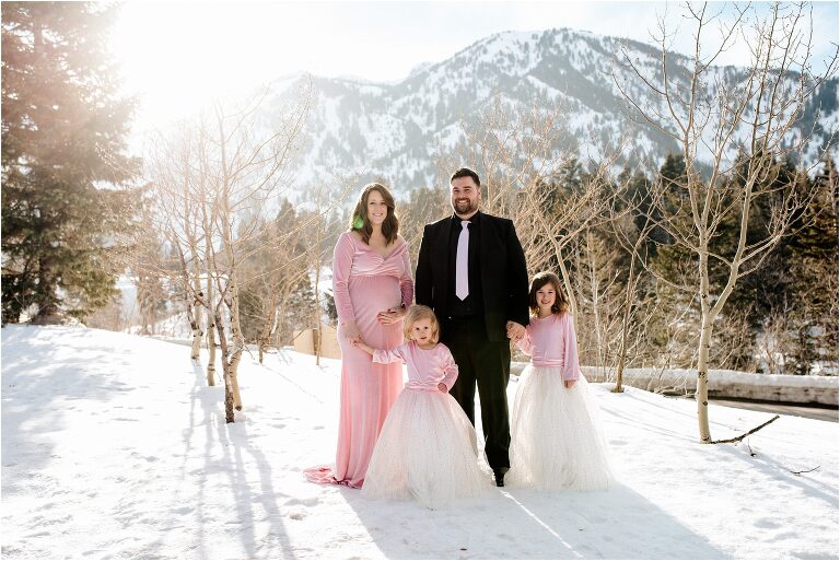 Utah Snowy mountain maternity snowbasin